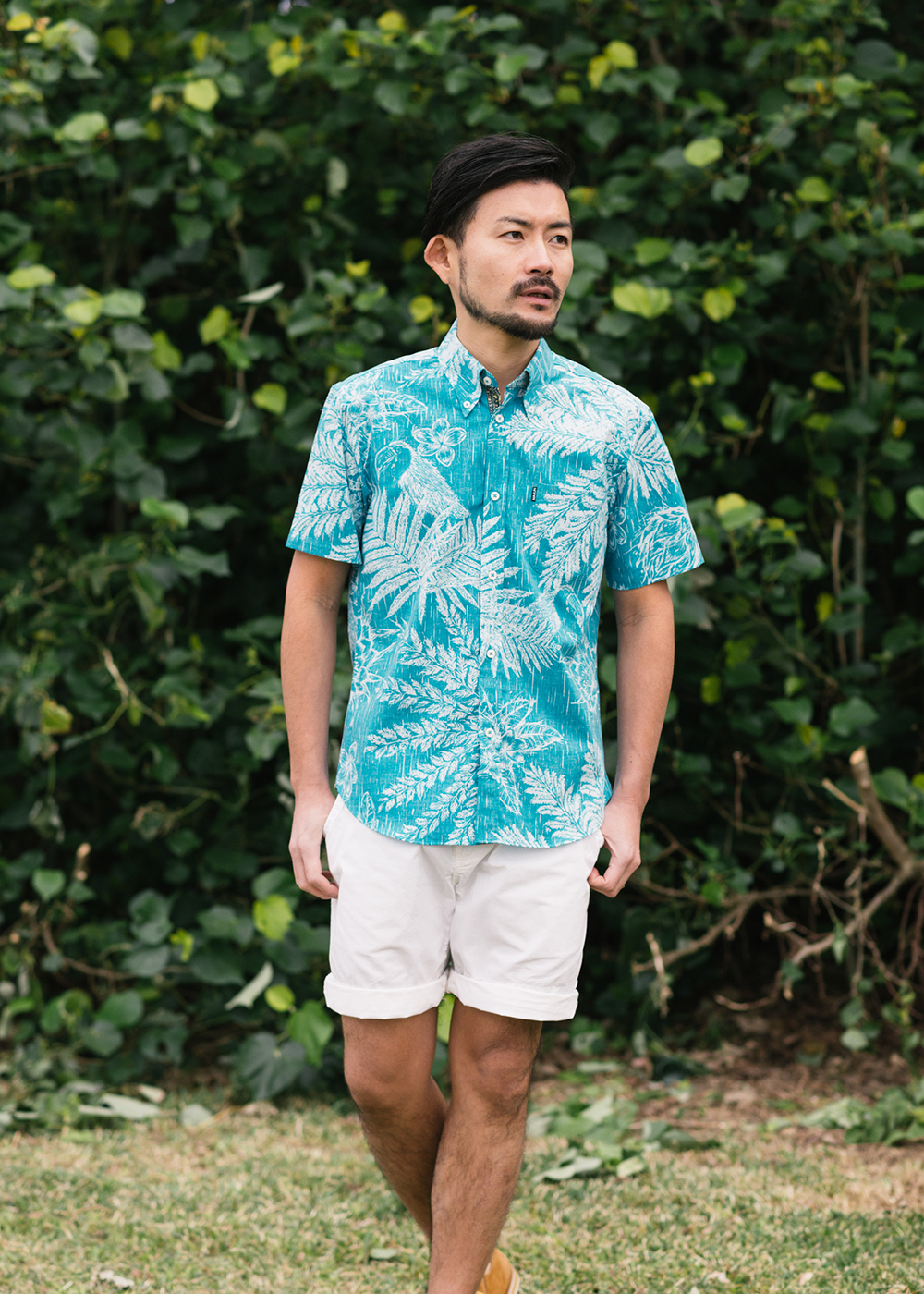 ショップ店員が選ぶバーベキューで着て欲しい メンズ夏ファッション かりゆしウェア 沖縄版アロハシャツ 専門店 Majun