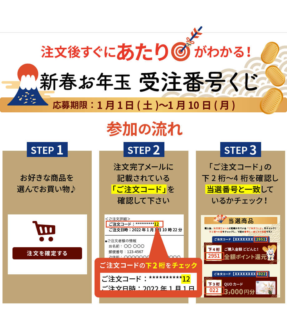 受注番号くじ