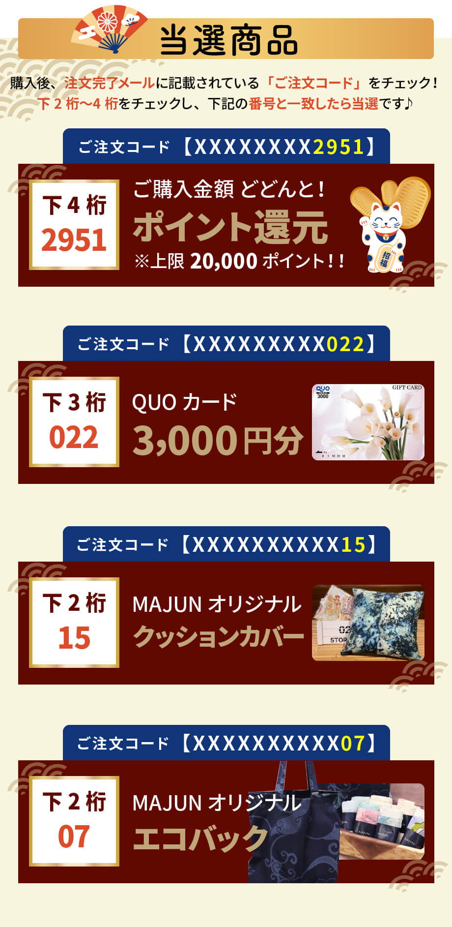 当選商品